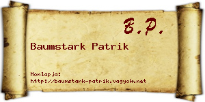 Baumstark Patrik névjegykártya